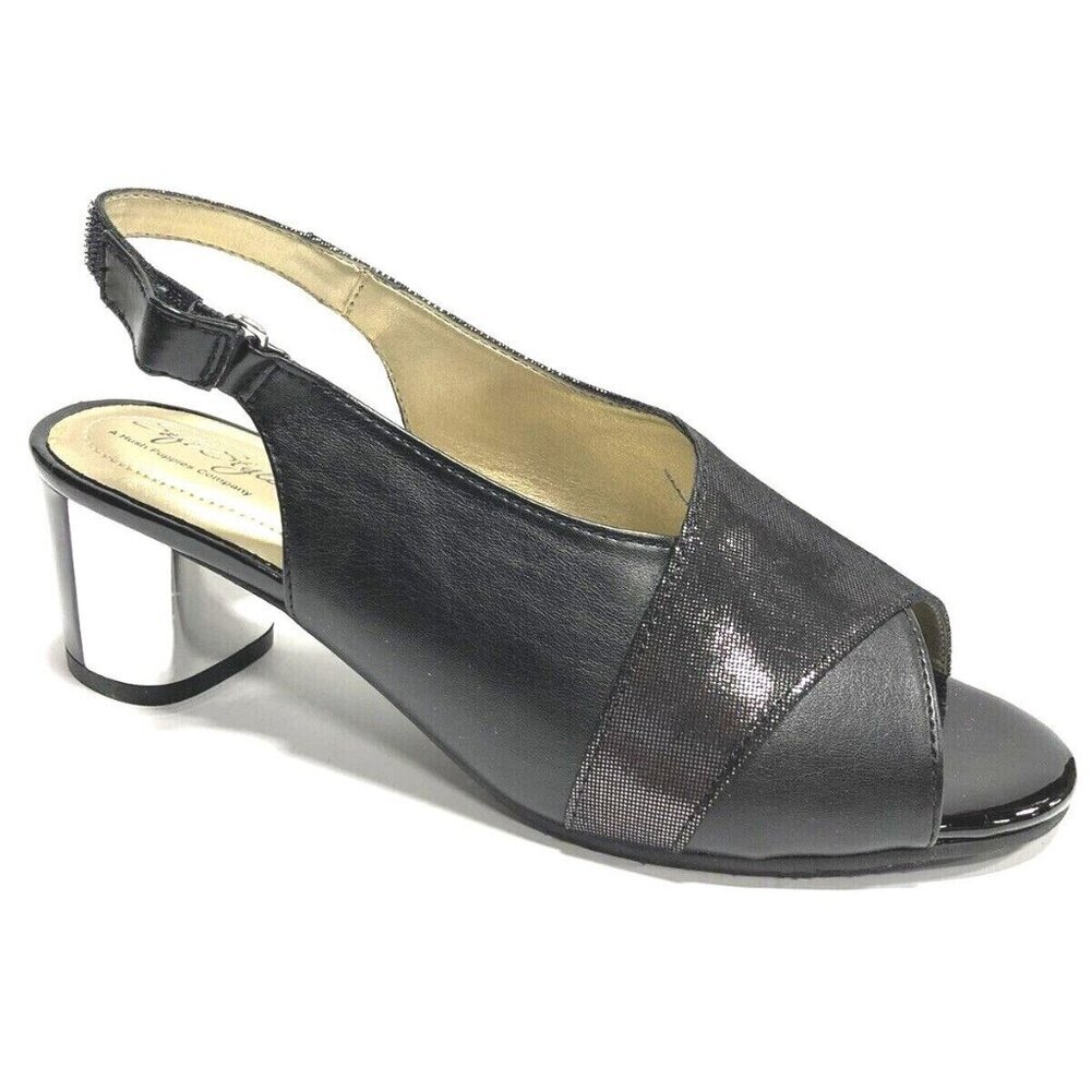 Soft Style Women’s Maia, Slingback Dress Sandal-Black, Size 9.5N.